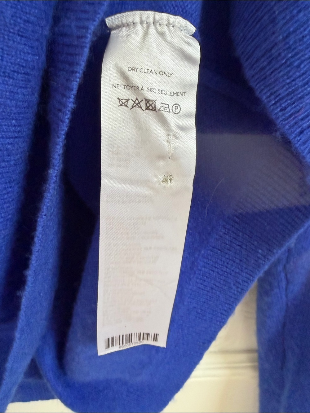 Small Anthropologie pilcro Jensen cashmere cropped collar sweater sapphire blue - Picture 11 of 14